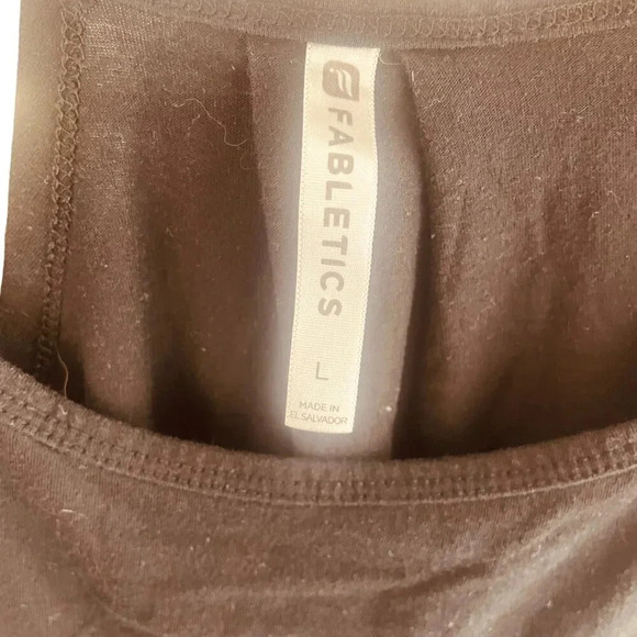 Fabletics Women's Black Whitney Open Shoulder Back Short Sleeve Athletic Shirt - Picture 6 of 12